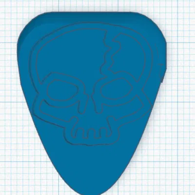 Pick Đàn Guitar Hình Đầu Lâu