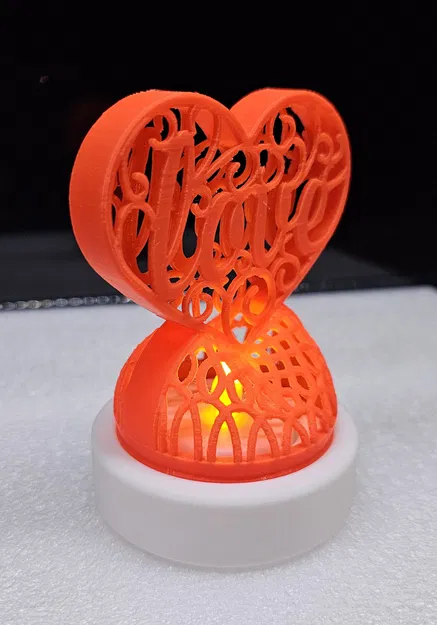 Chân đèn Trà Hình Trái Tim "Love" (Cưới, Kỷ Niệm, Valentine) - Image 5