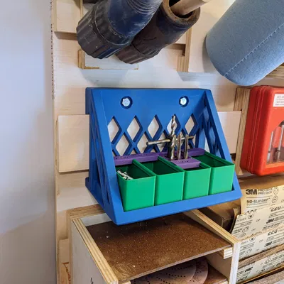 Giá đỡ thanh treo chữ thập Gridfinity 4x4 và 4x2