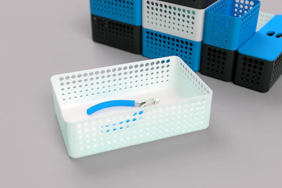 Hệ thống Giỏ Đựng Có Nắp Xếp Chồng Phiên bản Lục Giác - Image 3