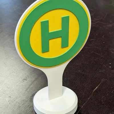 Biển Dừng Xe Buýt - Busthaltestelle Schild