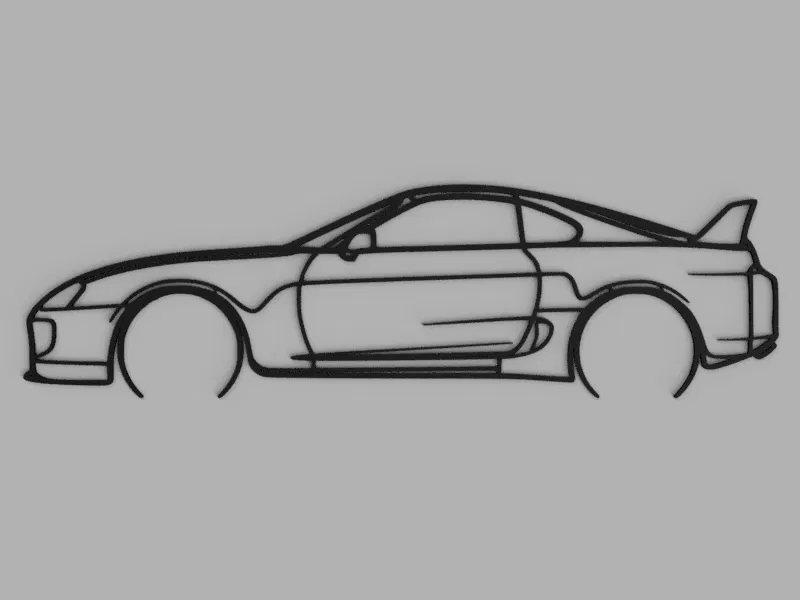 Tranh Treo Tường Hình Silhouette Toyota Supra Mk4 - Image 1