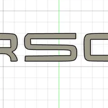 Trang trí tường logo Porsche dạng bóng