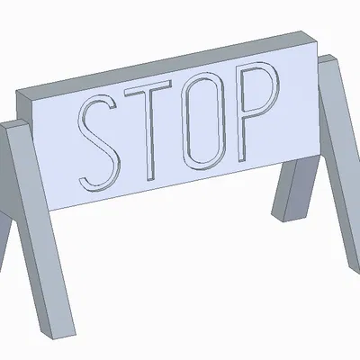 Cọc tiêu đồ chơi (STOP) - Biển báo dừng đồ chơi