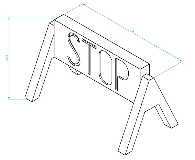 Cọc tiêu đồ chơi (STOP) - Biển báo dừng đồ chơi - Image 2