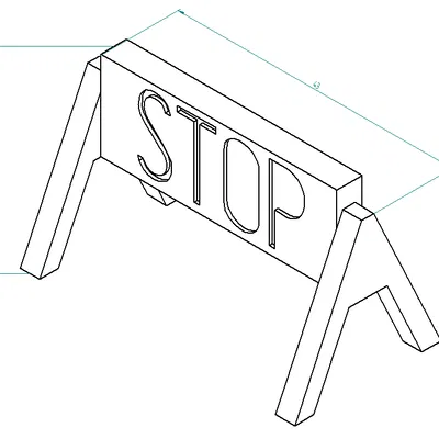 Cọc tiêu đồ chơi (STOP) - Biển báo dừng đồ chơi