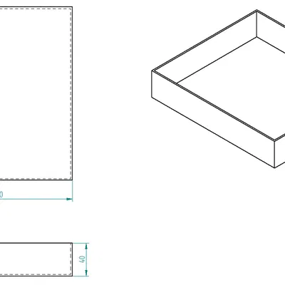 Hộp thấp đơn giản cho ngăn kéo kiểu Thụy Điển