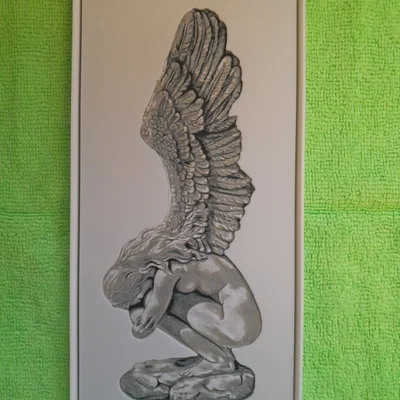 Thiên Thần Ngồi Kiết Già Hueforge - Dễ In