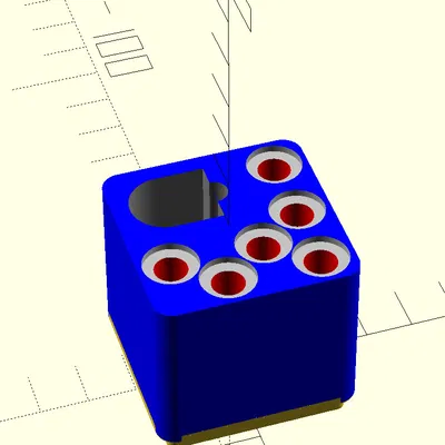 Hộp Đựng Pinecil Gridfinity Kèm Chỗ Cho Sáu Đầu Tip