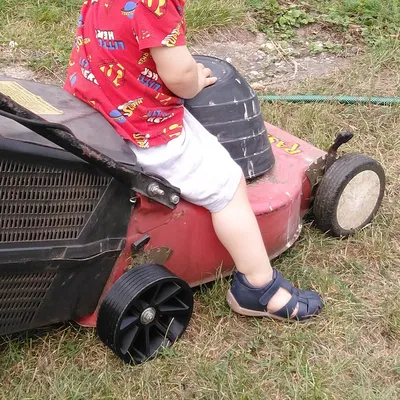 Bánh xe máy cắt cỏ vườn 160mm trục 12mm