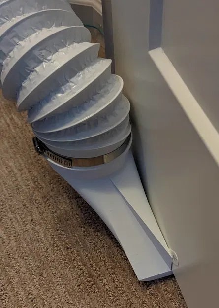 Bộ chuyển đổi ống gió dưới cửa 4" - Image 1