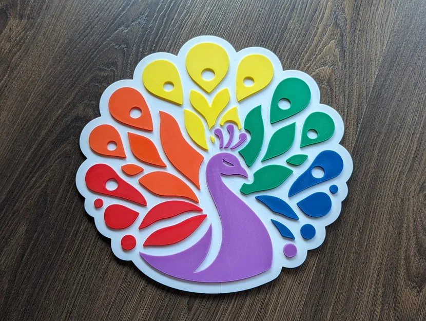 Logo Chim Công Tái Hiện Đầy Sắc Màu - Image 1