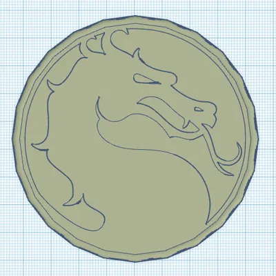 Đế Lót Ly - Logo Mortal Kombat