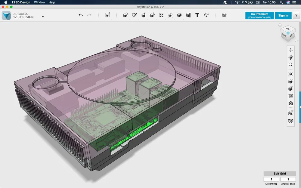 Vỏ Case Playstation Pi Mini V.2 (Cho Raspberry Pi 2 + 3) - Image 4