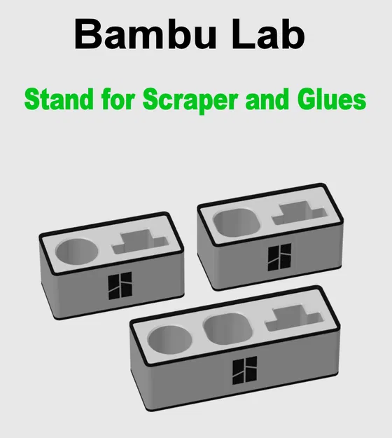 Bambu Lab - Đế Đựng Dao Cạo, Keo Thỏi & Keo Lỏng - Ba Phiên Bản - Image 1