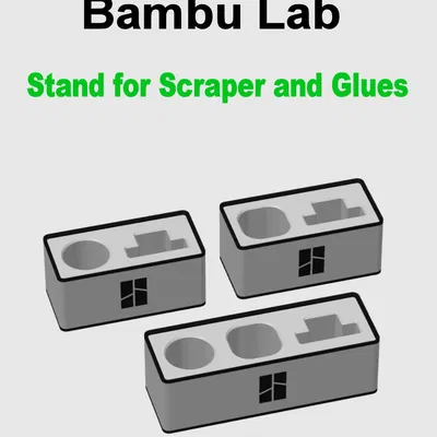 Bambu Lab - Đế Đựng Dao Cạo, Keo Thỏi & Keo Lỏng - Ba Phiên Bản