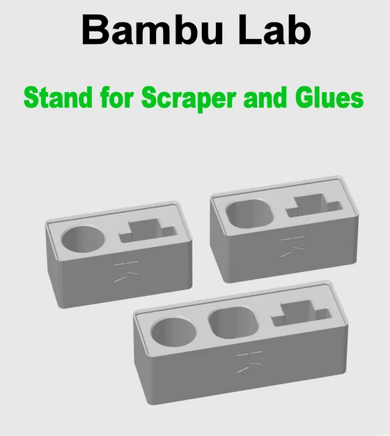 Bambu Lab - Đế Đựng Dao Cạo, Keo Thỏi & Keo Lỏng - Ba Phiên Bản - Image 3