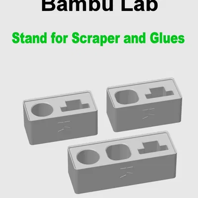 Bambu Lab - Đế Đựng Dao Cạo, Keo Thỏi & Keo Lỏng - Ba Phiên Bản
