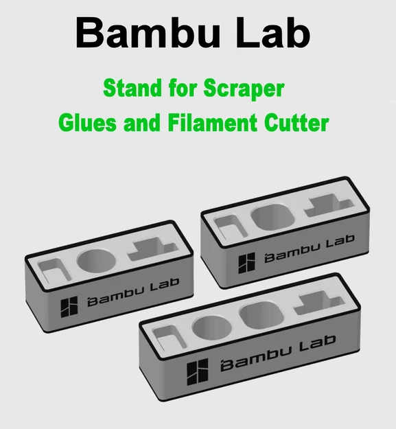 Bambu Lab - Đế Đựng Dao Cạo - Keo Dạng Thỏi & Lỏng - Dao Cắt Filament - 3 Phiên Bản - Image 1