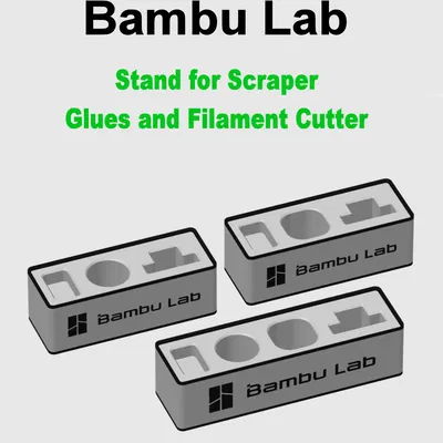 Bambu Lab - Đế Đựng Dao Cạo - Keo Dạng Thỏi & Lỏng - Dao Cắt Filament - 3 Phiên Bản