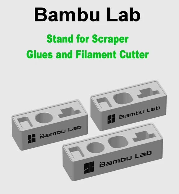 Bambu Lab - Đế Đựng Dao Cạo - Keo Dạng Thỏi & Lỏng - Dao Cắt Filament - 3 Phiên Bản - Image 2