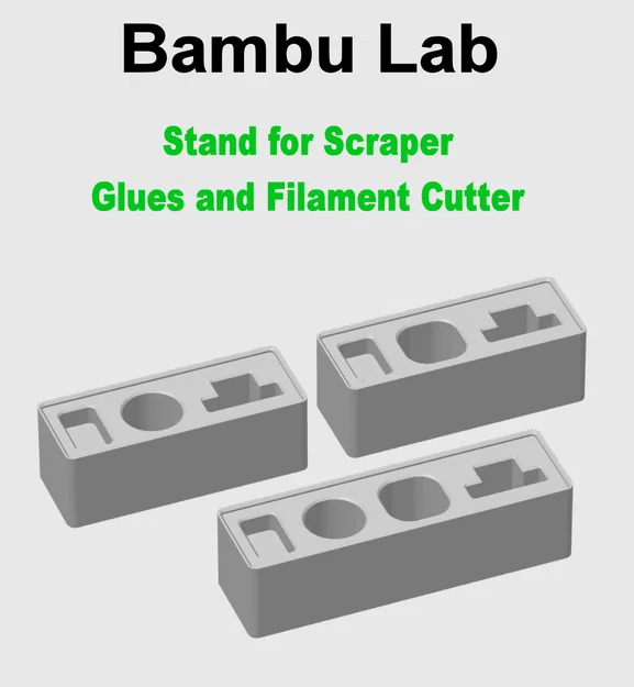 Bambu Lab - Đế Đựng Dao Cạo - Keo Dạng Thỏi & Lỏng - Dao Cắt Filament - 3 Phiên Bản - Image 4