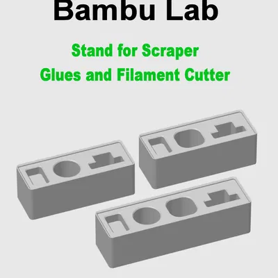 Bambu Lab - Đế Đựng Dao Cạo - Keo Dạng Thỏi & Lỏng - Dao Cắt Filament - 3 Phiên Bản