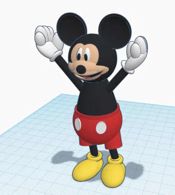 Mô hình 3D Chú Chuột Mickey Phiên Bản Steamboat Willie - Image 1