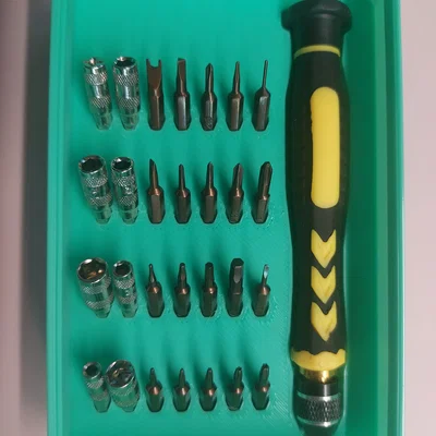 Kệ Đựng Tua Vít và Mũi Lục Giác 4mm Gridfinity