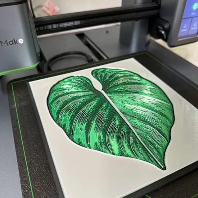 Tranh 3D - Chậu cây Ikea - Trang trí tường - Philodendron - Rudsta - Lỗ nam châm