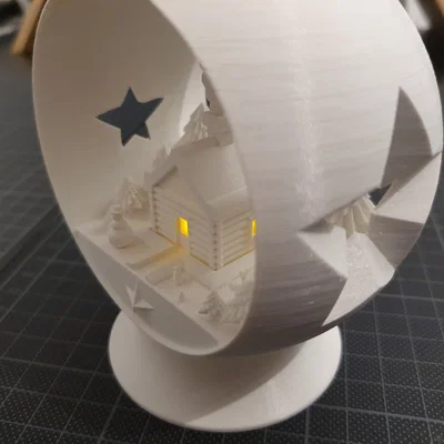 Căn nhà gỗ trên núi (hiệu ứng quả cầu tuyết)