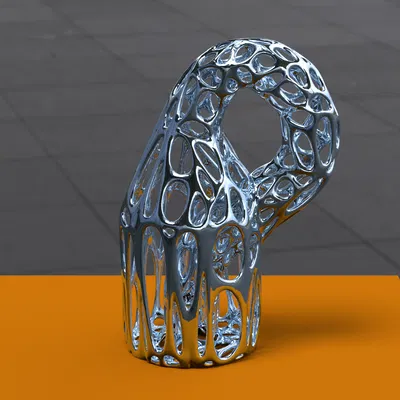 Chai Klein Họa Tiết Voronoi