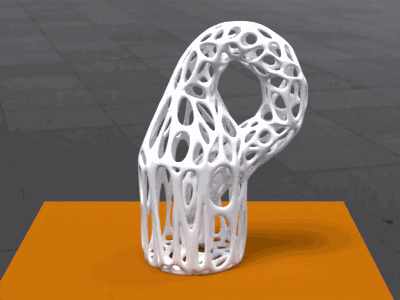 Chai Klein Họa Tiết Voronoi