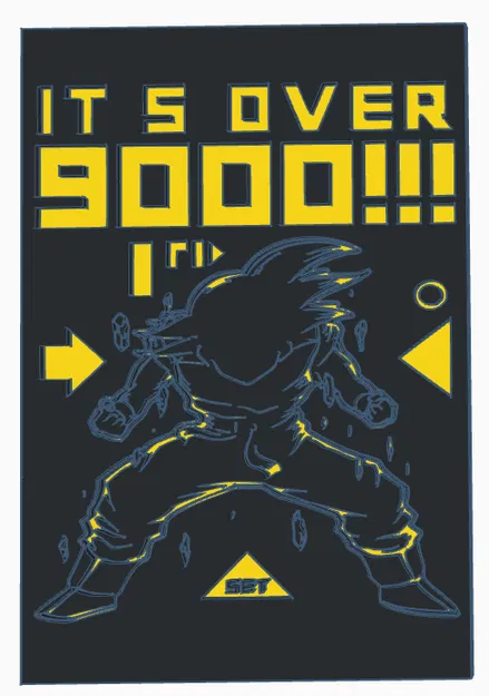 Móc khóa "OVER 9000!!!!" - Image 1