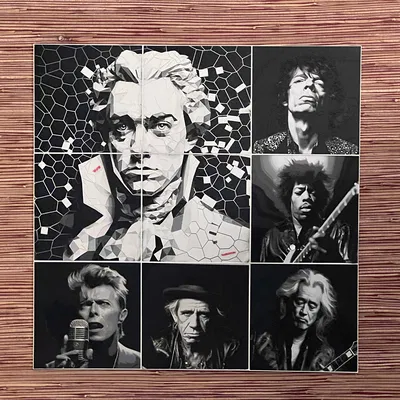 Voronoi Mozart 16"x16" Nghệ Thuật Filament 3D - 4 Tấm