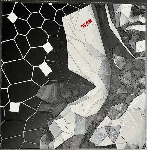 Voronoi Mozart 16"x16" Nghệ Thuật Filament 3D - 4 Tấm - Image 6