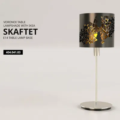 Chao đèn bàn họa tiết Voronoi