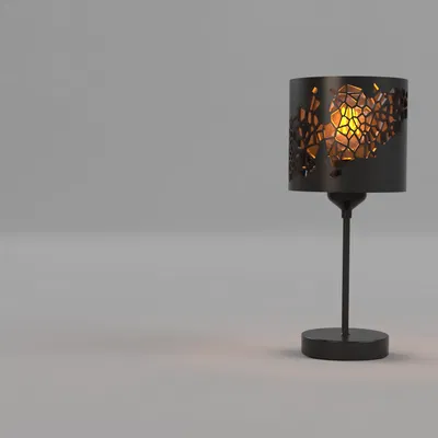 Chao đèn bàn họa tiết Voronoi