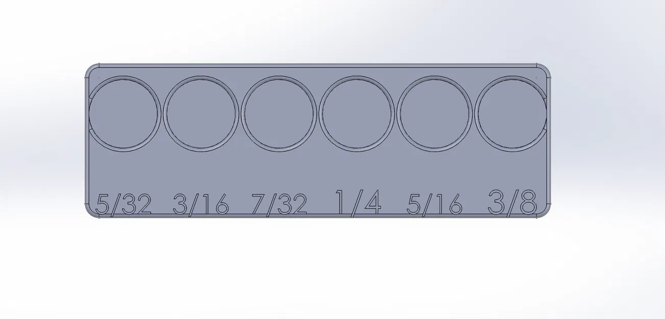 Khay đựng lục giác 5/32 đến 3/8 cho Gridfinity Husky - Image 3