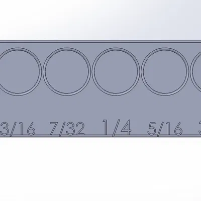 Khay đựng lục giác 5/32 đến 3/8 cho Gridfinity Husky