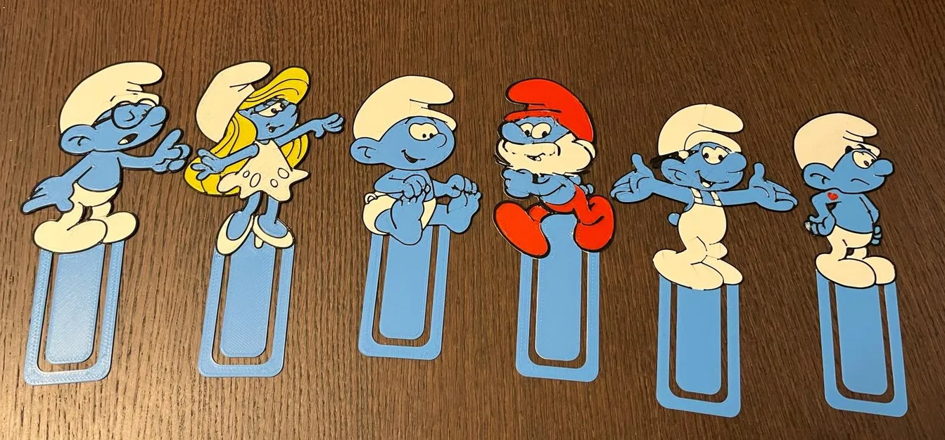 Bộ Bookmark "Làng Smurf" phiên bản 3D - Image 1