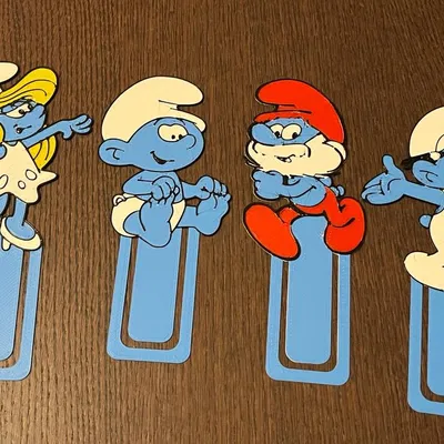 Bộ Bookmark "Làng Smurf" phiên bản 3D