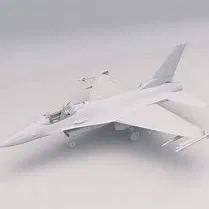 Mô hình máy bay F-16 trên giá đỡ