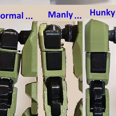 Hunky 13 (Biến thể Dummy 13) Khung xương đòn, ống chân và đùi lớn hơn.