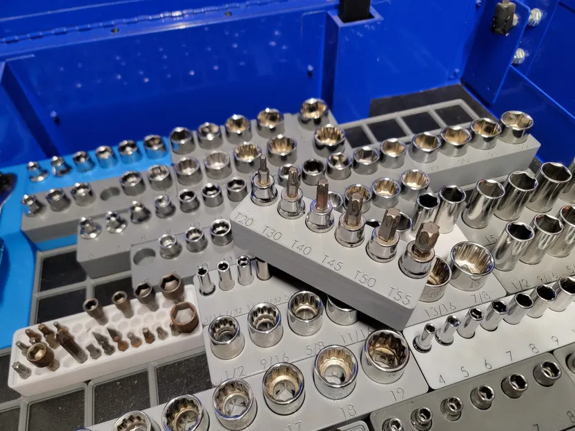 Kệ Giữ Socket Husky T20 đến T55 Chuẩn Gridfinity - Image 1