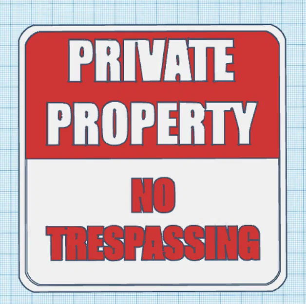 Biển Báo Cấm Xâm Phạm In Đa Màu - Image 1