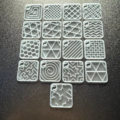 Tất cả 17 Mẫu Thử Độ Điền Đầy Của Bambu Lab