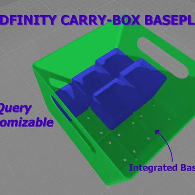 Đế Hộp Đựng Gridfinity (Tùy Chỉnh CadQuery)