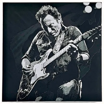 Bruce Springsteen - Tác phẩm nghệ thuật treo tường 3D dòng Rock 8"x8"