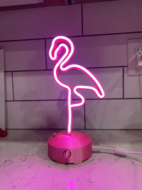 Đèn Neon LED Để Bàn Hình Hồng Hạc - Image 1